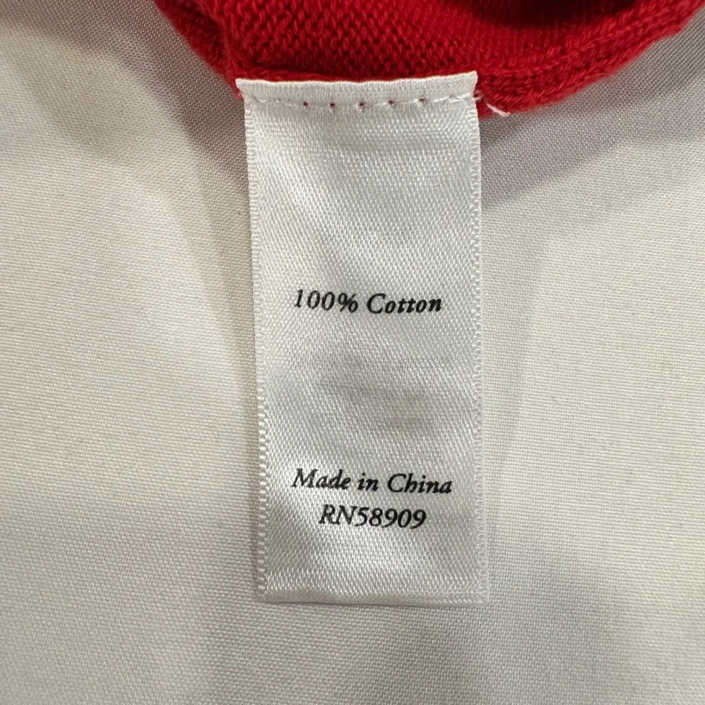 Edgehill Collection Knit Sweater Dress Baby Girl 6M Red Scalloped Trim | Classic
